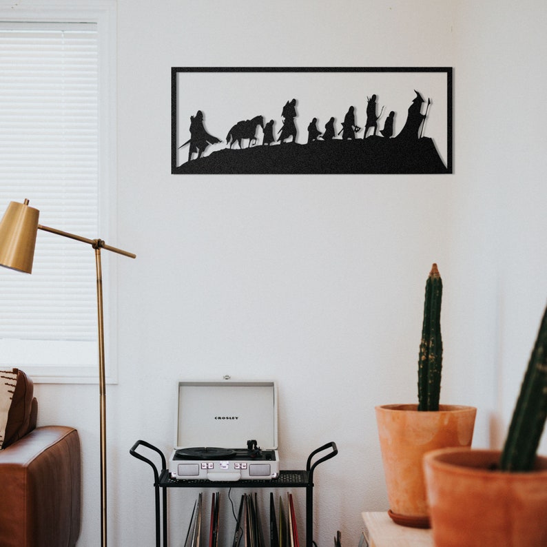 Lord of the Rings Metal Wall Design, the Fellowship of the Ring Metal