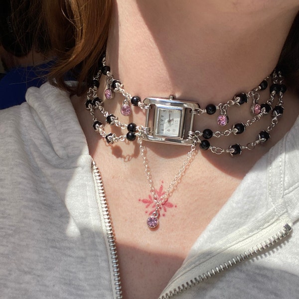 Watch Choker Necklace Etsy