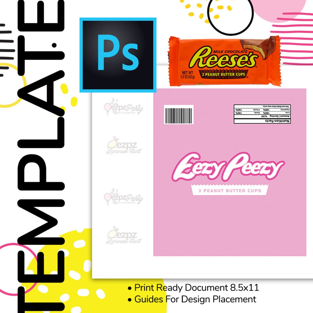PSD Reeses Cups Editable Template - Etsy