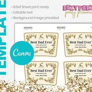 Hennessy Label Template - Etsy