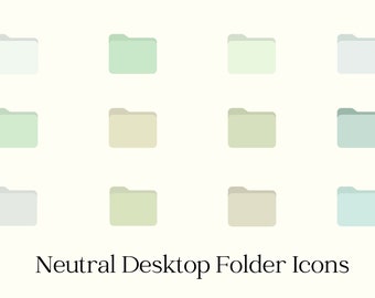 Neutral Folder Icon Picture Pink Desert Neutral Desktop Folder Icons — Instant Digital Download ...