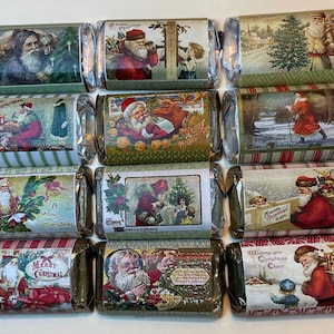 Christmas Victorian Santas Hershey Miniatures Wrappers