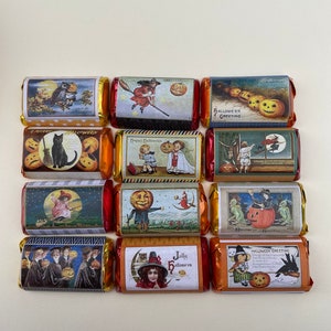 Cartoline di Halloween vintage, miniature Hershey