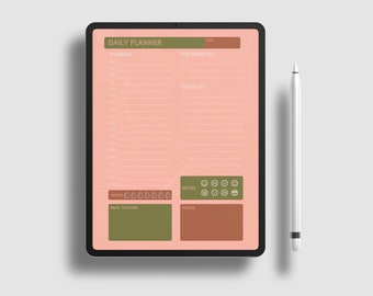 Tagesplaner, Digitaler Planer, Aufgabenplaner, Produktivitätsplaner, Minimalistischer Planer, Tagesplaner, Herbstpalettenplaner, Druckbarer Planer