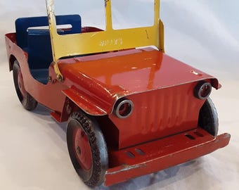 Vintage 1940s Louis Marx Willys Jeep: Pressed Steel Toy - Etsy