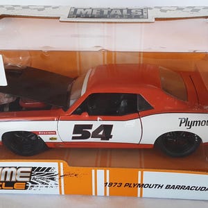 Jada Bigtime Muscle 1973 Plymouth Barracuda Cuda 1:24 scale Mopar Diecast NIP * Classic Vintage Collectible *