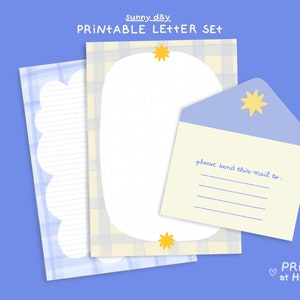 KIT DE ESCRITA para impressão, envelope faça você mesmo, papel de carta, papelaria para impressão, correspondência, álbum de recortes aconchegante primavera verão, conjunto de amigos por correspondência