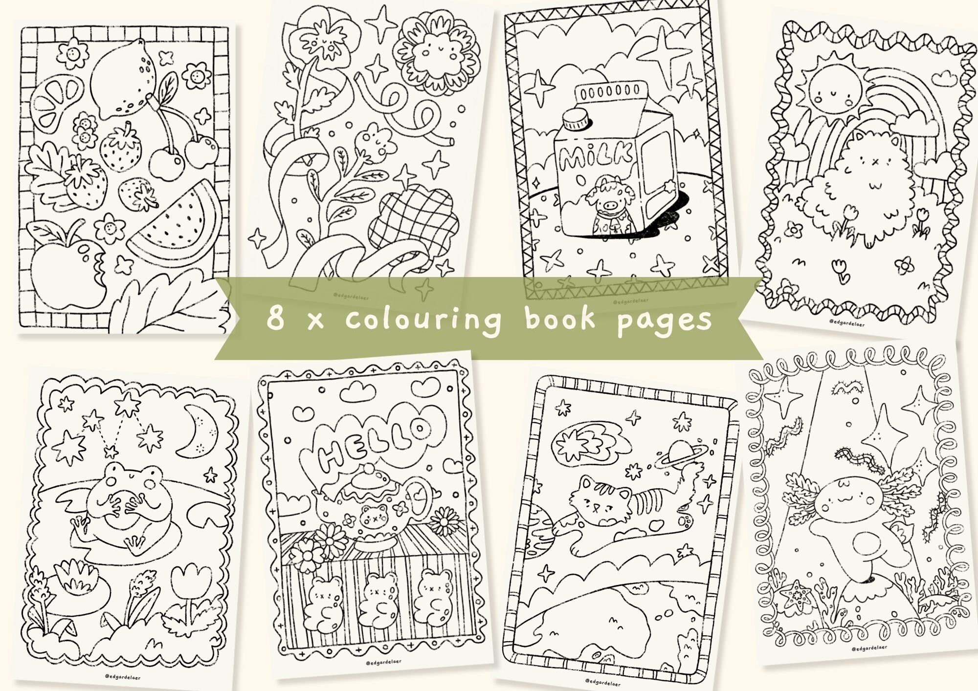 Digital Download • February Coloring Pages – Bobbie Goods