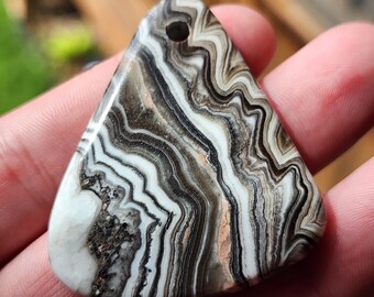 Colgante de piedra de ónix cebra