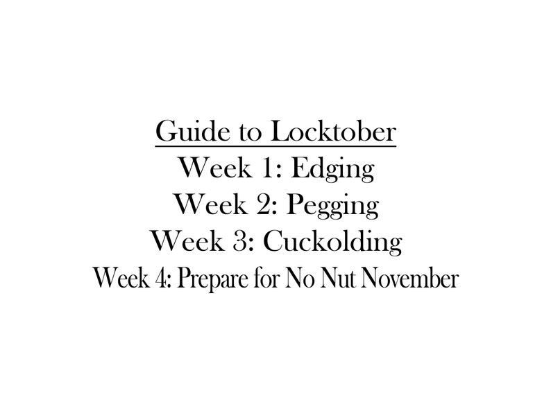 Guía semanal de LOCKTOBER / svg png pdf archivo jpg / Femdom vibes ...