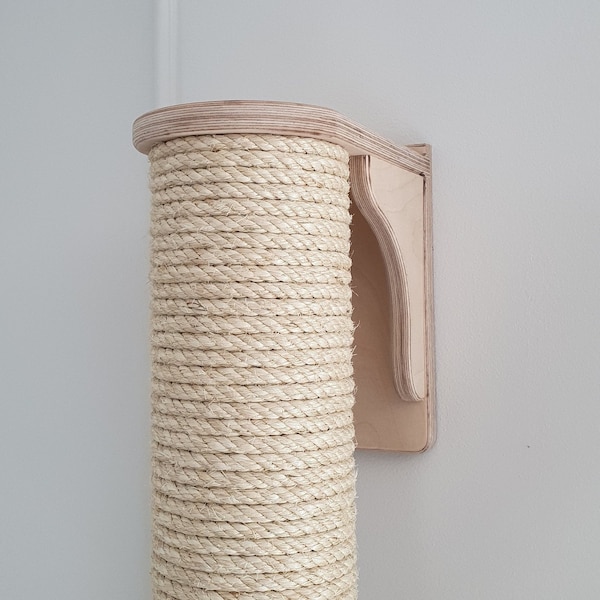 FÆLI | Willi scratching post, scratching post, cat scratching post, sisal rope, wall mounting, standing, cat wall furniture, cat playground, wall scratching post