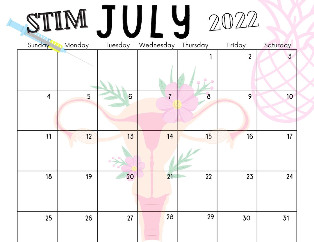 Digital Download Editable IVF Calendar Etsy