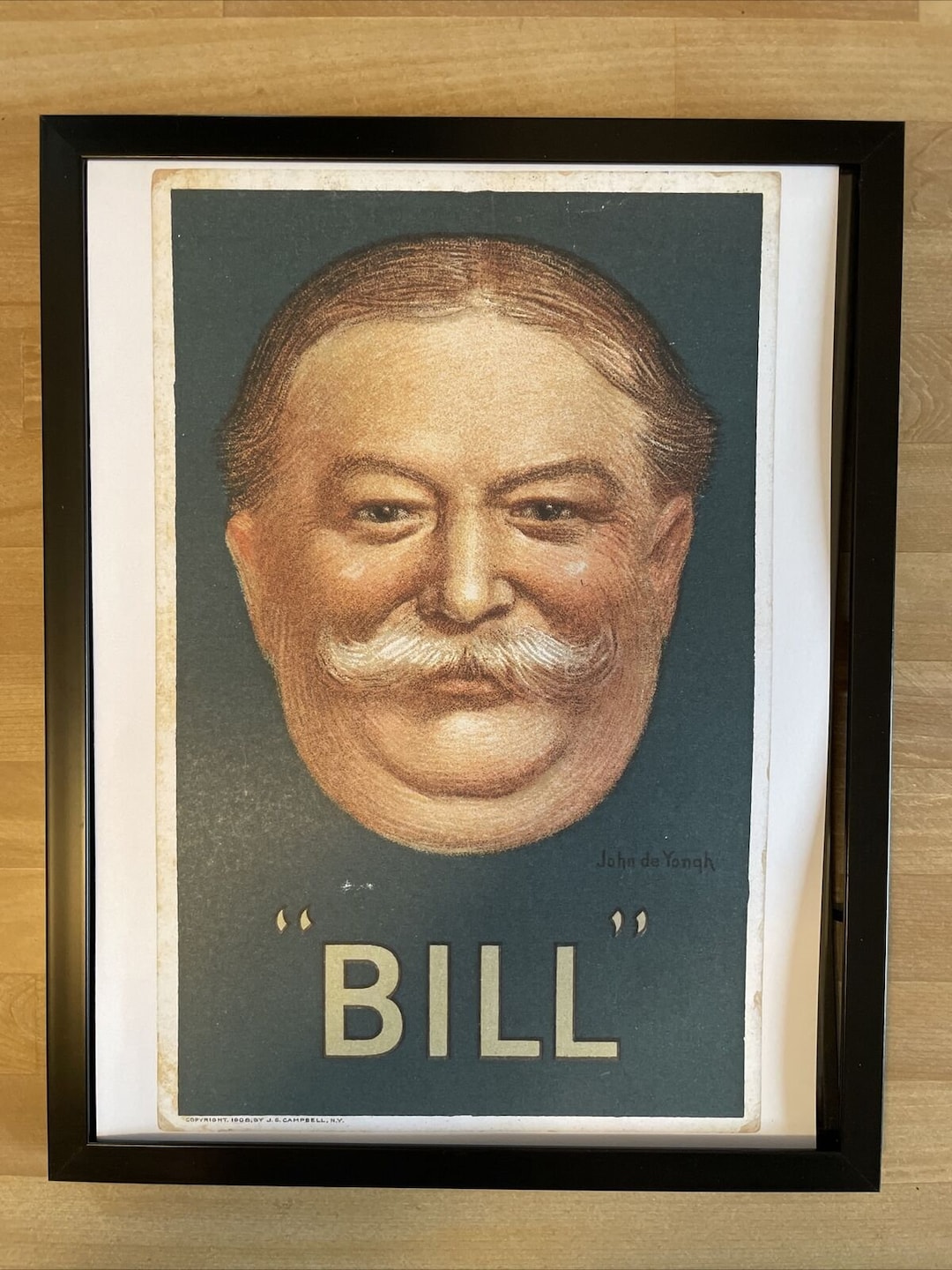 Framed Presidential Campaign Poster, William H Taft "bill, Republican ...