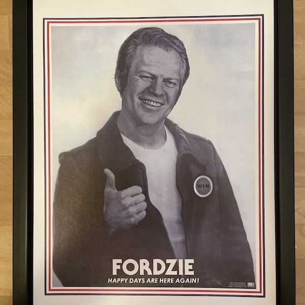 Affiche encadrée de la campagne présidentielle, Gerald Ford, républicain, 1976