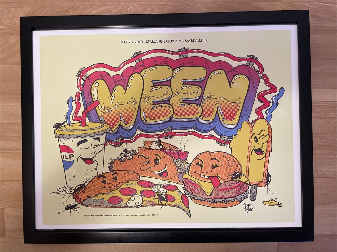 Framed Ween Poster Sayreville Nj 2010 Etsy