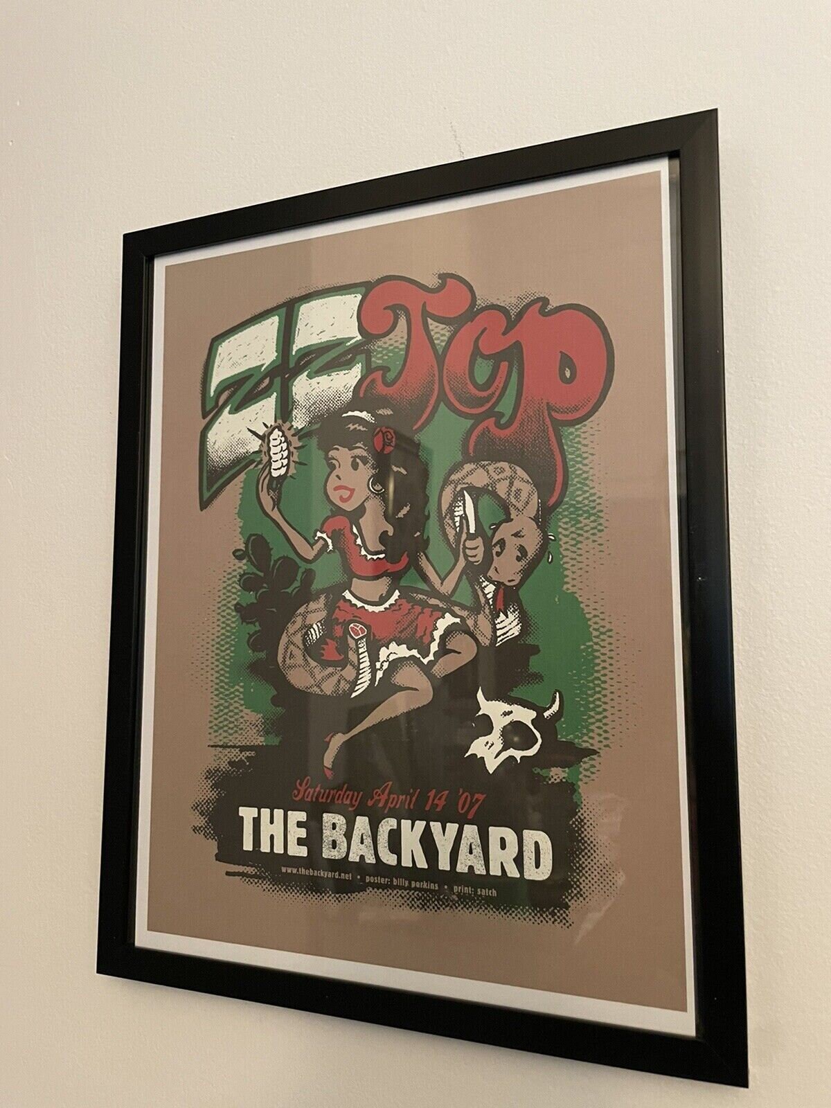 Framed Zz Top Poster the Backyard Austin Texas 2007 Etsy