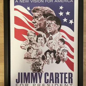 Gerahmtes Plakat für den Wahlwahlkampf um die 1976er USA