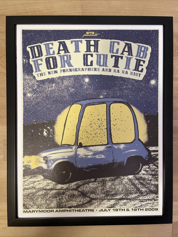 DEATH CAB for CUTIE, Framed Poster, Redmond, Washington, 2009 - Etsy