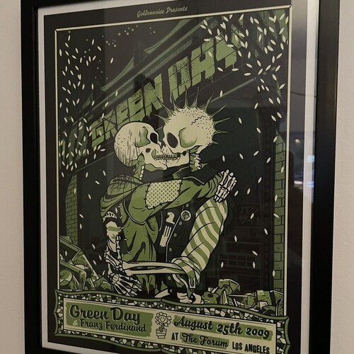 Framed GREEN DAY Poster Los Angeles California 2009 Etsy