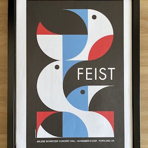 FEIST, Framed Poster, Alerne Schnitzer Concert Hall, Portland, 2007