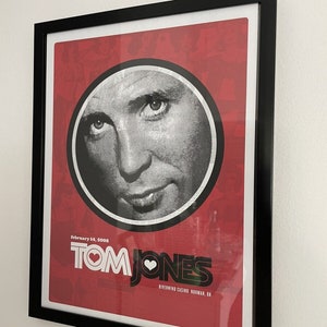 TOM JONES, póster enmarcado, Riverwind Casino, Norman, 2008 imagen 1