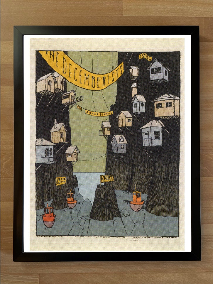 THE DECEMBERISTS Framed Poster, Germany, 2007
