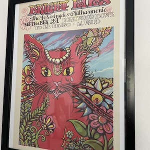 BRIGHT EYES, Framed Poster, Los Angeles, 2007, Hollywood Bowl