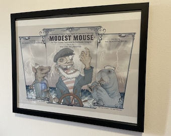 MODEST MOUSE, Framed Poster, Crystal Ballroom, Portland, 2009