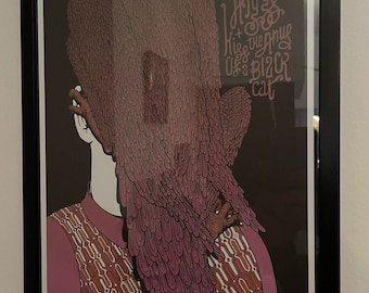 Framed daniel higgs poster - helbaard, den haag, the netherlands, 2007