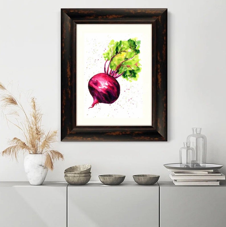 Beet Print Vegetables Wall Art Watercolor Print Beet Art Kitchen Wall ...