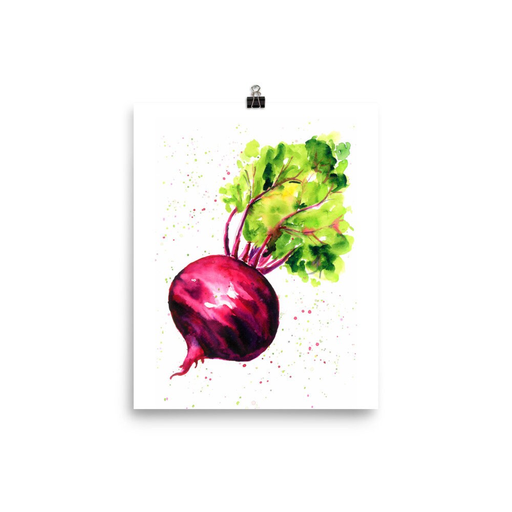 Beet Print Vegetables Wall Art Watercolor Print Beet Art Kitchen Wall ...