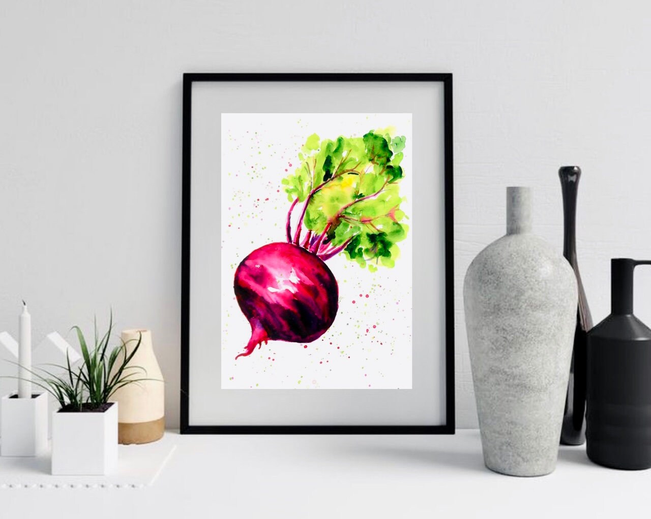 Beet Print Vegetables Wall Art Watercolor Print Beet Art - Etsy