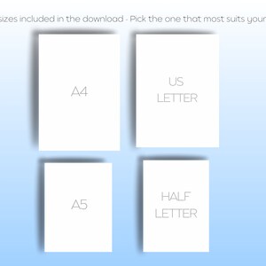 Weekly Planner 2 Versions Plus a To Do List - A4, A5, Half US Letter & US Letter sizes - Comes with a Fillable A4 pdf Version image 4