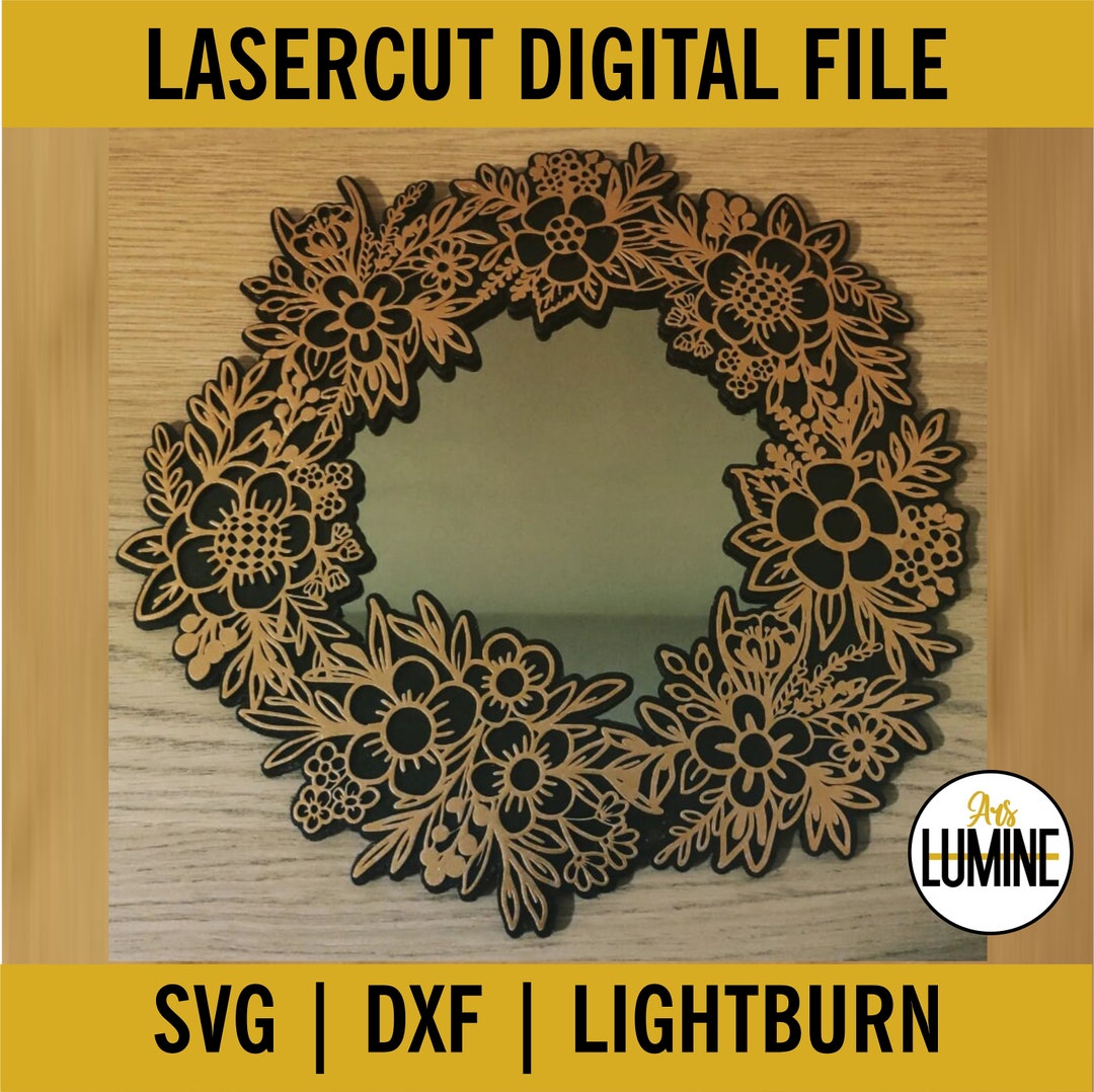 Floral Frame digital File - Etsy