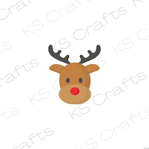 Rudolph SVG PNG JPEG, Red nosed reindeer, Christmas, Digital prints, Digital download