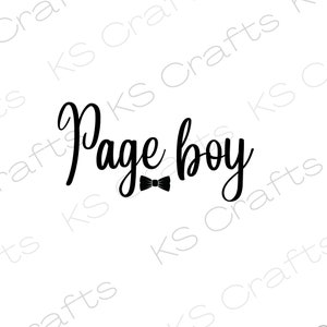 Page Boy SVG PNG JPEG, Wedding Digital prints, Digital download, Groomsmen