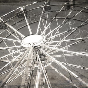 Ferris Wheel Vintage Print