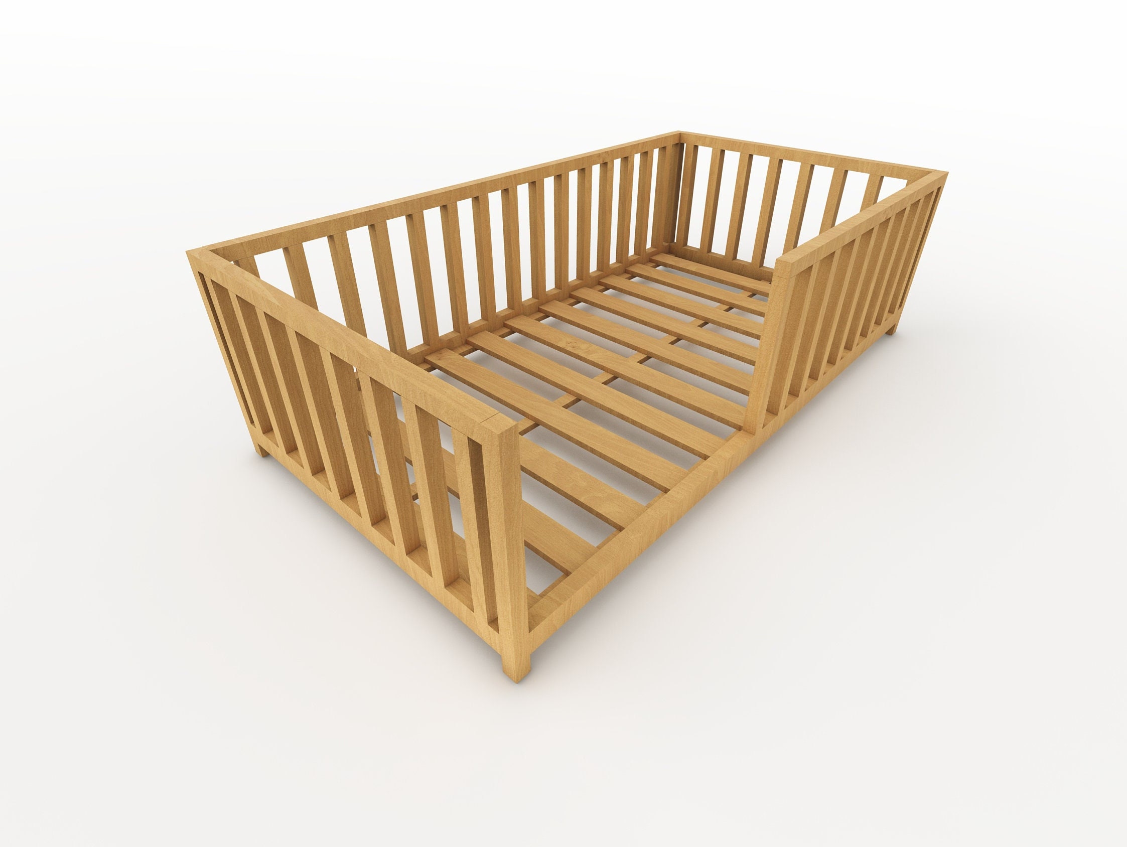 Montessori Bed Plan, Montessori Twin Bed Plans, DIY Twin Size Wooden