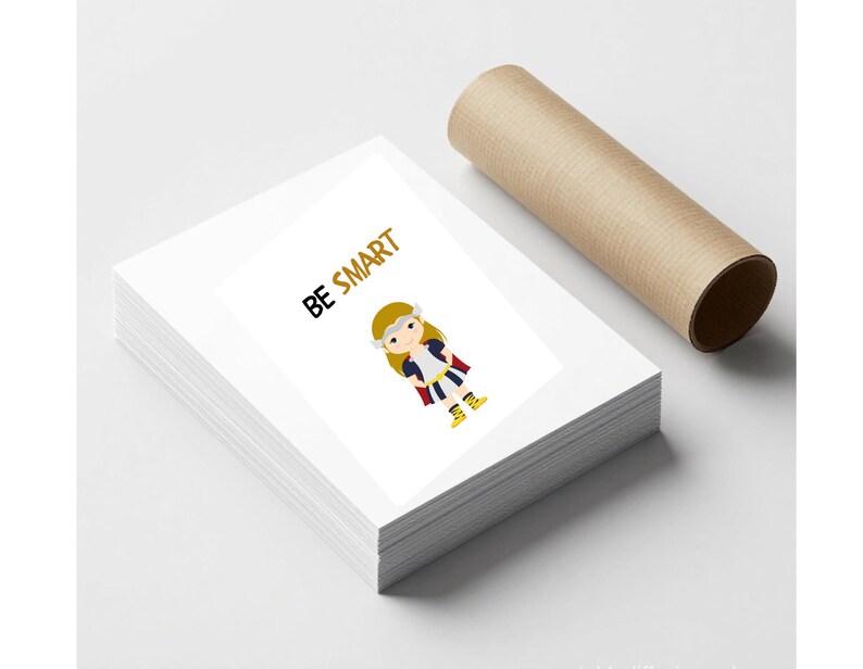 Girl Superhero Prints – Kids Room Decor, Set of 6 (Digital Download) image 5