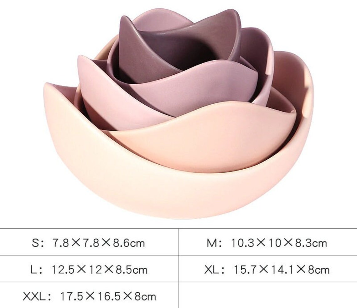 Ceramic Lotus Bowl Set Etsy UK