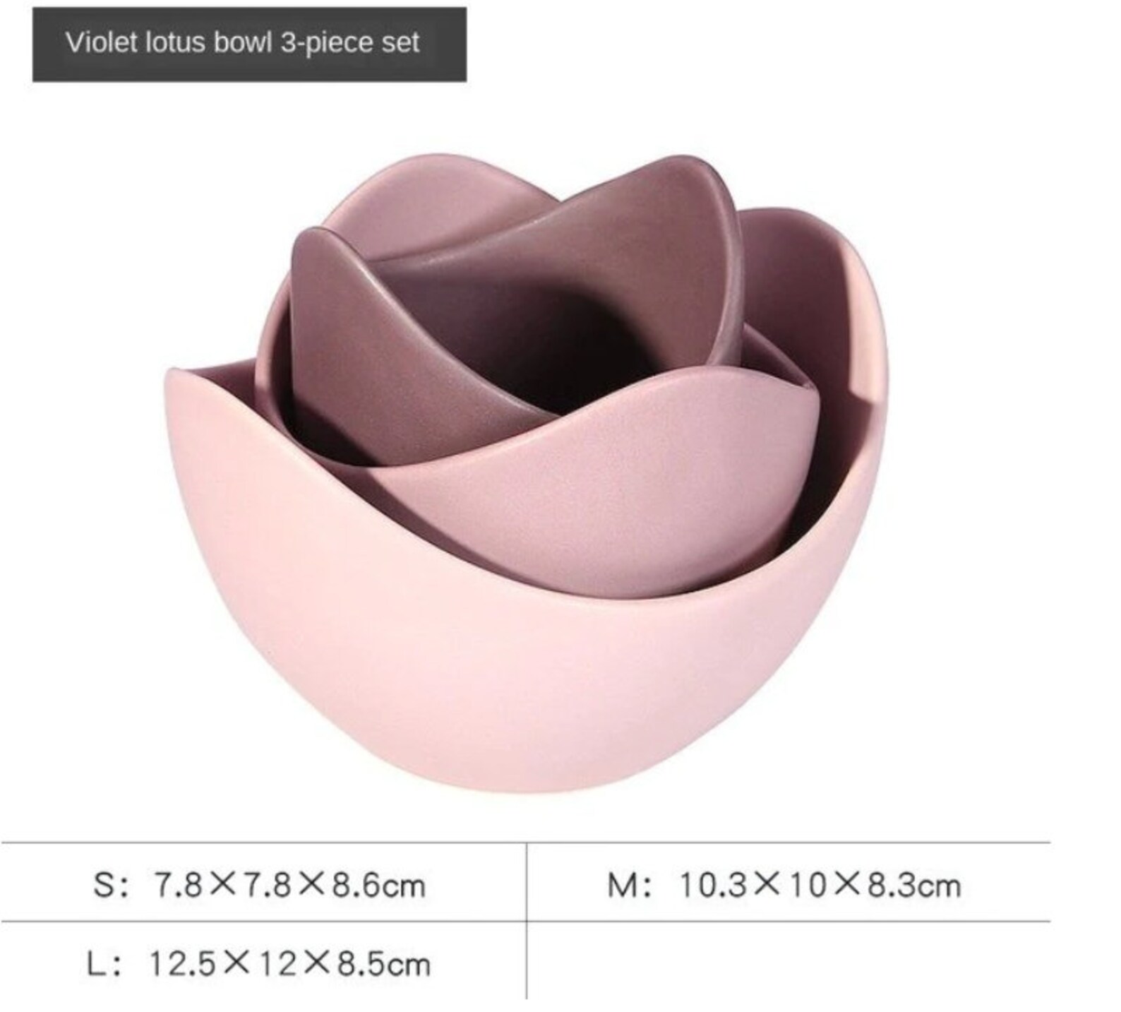 Ceramic Lotus Bowl Set Etsy UK