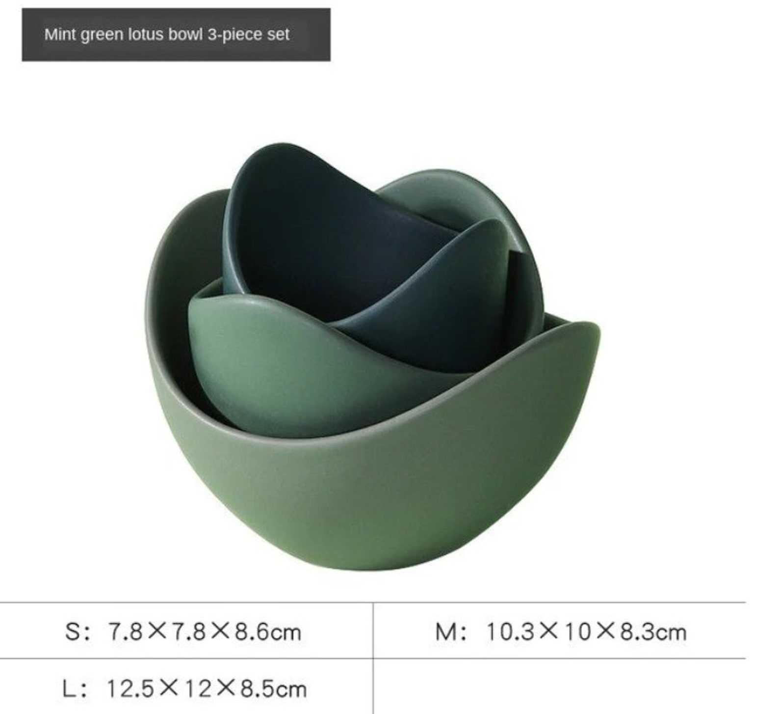 Ceramic Lotus Bowl Set Etsy UK