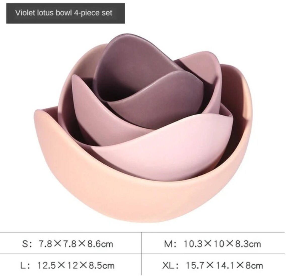 Ceramic Lotus Bowl Set Etsy UK