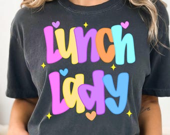 Lunch Lady Shirt Comfort Colors Cafeteria Crew Shirts Matching School Lunch Squad Tshirt Cafeteria Worker Team Back to School Shirt Chef Tee