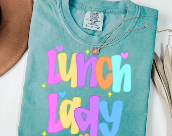 Lunch Lady Shirt Comfort Colors Cafeteria Crew Shirts Matching School Lunch Squad Tshirt Cafeteria Worker Team Back to School Shirt Chef Tee