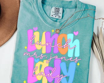 Lunch Lady Shirt Comfort Colors Cafeteria Crew Shirts Matching School Lunch Squad Tshirt Cafeteria Worker Team Back to School Shirt Chef Tee