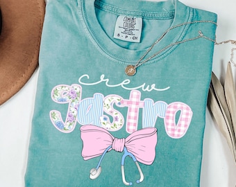Gastrointestinal Crew Shirt Comfort Colors Gastro Doctor Nurse Squad Tshirt Gastroenterologist Tee GI Endoscopy Appreciation Gift Preppy Bow