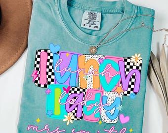 Lunch Lady Shirt Comfort Colors Cafeteria Crew Shirts Matching School Lunch Squad Tshirt Cafeteria Worker Team Back to School Shirt Chef Tee