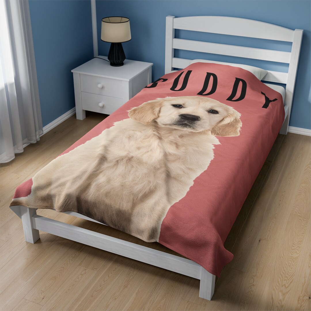 Custom Pet Blanket Using Pet Photo Name Custom Dog Blanket Personalized