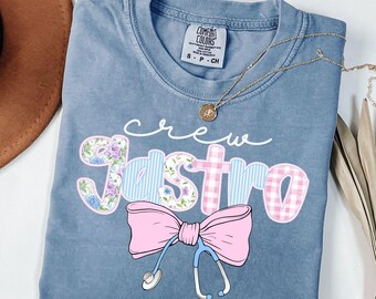 Gastro Crew Shirt Comfort Colors Gastrointestinal Nurse Tshirt Gastroenterologist Doctor Squad Tee GI Endoscopy Appreciation Gift Preppy Bow